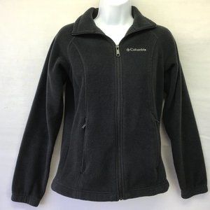 Columbia Women's Jacket Black Full Zip Lg Sleeve Dual Pocket Warm Up Extra Small
